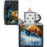 Zippo Linda Picken 48596, Black Matte — Fox in Snow
